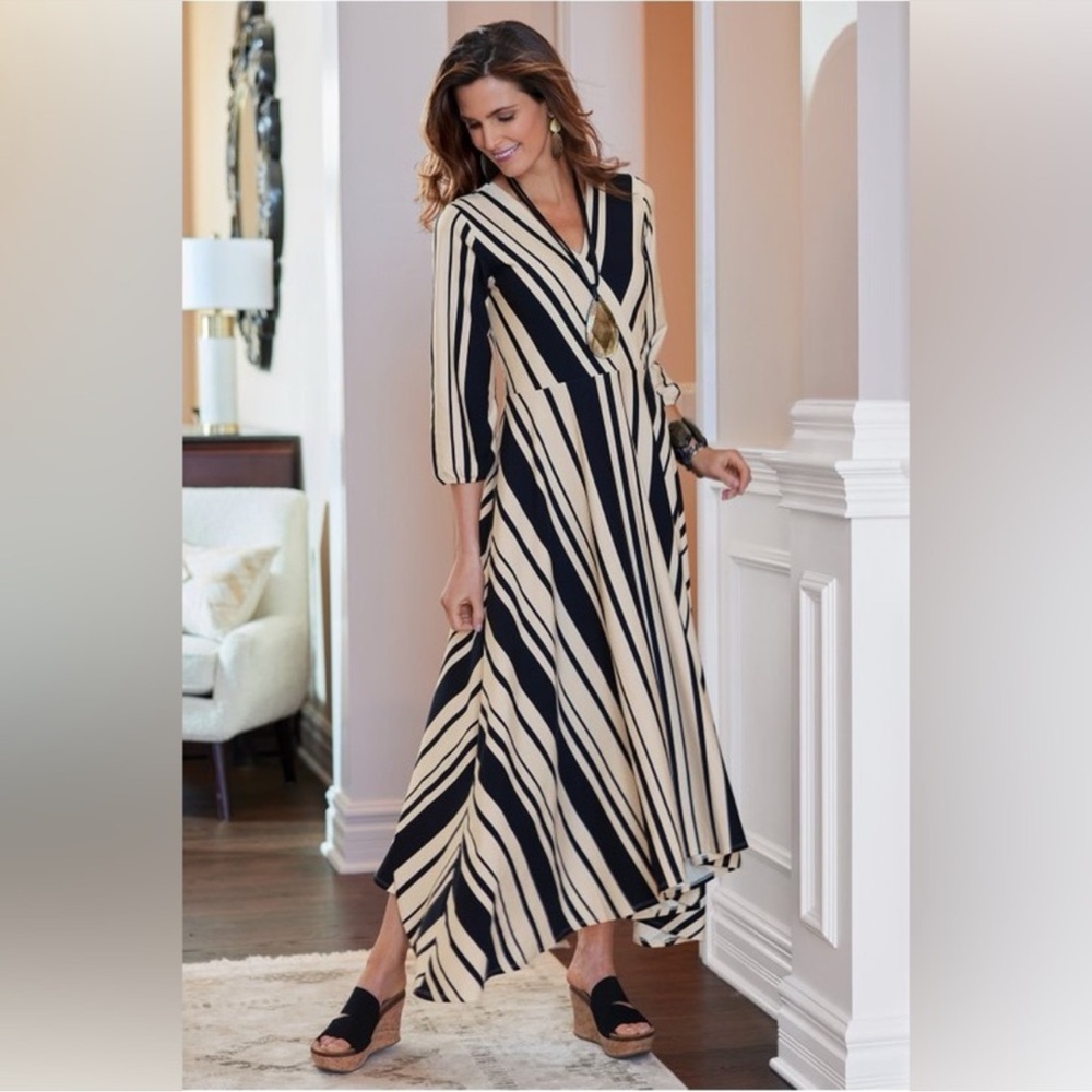 Sift Surroundings Chanson de la Fontaine Asymmrtrical Hem Maxi Dress Size S